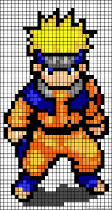 Naruto Uzumaki Pixel Art Grid Pixel Art Pokemon Pixel Art Pattern