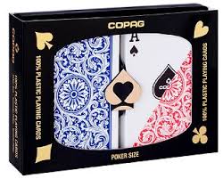 Measure your cards accordingly to be sure you are selecting the right size and style card. Copag Plastic Playing Cards Sets