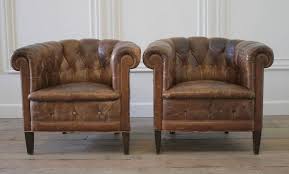 Pair Of French Leather Tub Chairs Leather Tub Chairs Antique Dining Chairs Tub Chair