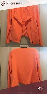 Mossimo Orange Knit Motorcycle Jacket Knit Jacket Jackets Mossimo