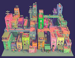 Order plastic and even metal prints of your models from directly within the app.… Voxel City Voxel Art On Behance