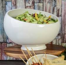 Maybe you would like to learn more about one of these? Large Pure White Round Sloping Footed Fruit Bowl Salad Bowl Serving Bowl 25cm 27 99 Picclick Uk