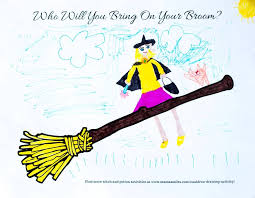 This month for our virtual book club for kids we are featuring books by julia donaldson! Broom And Cauldron Drawing Activity For Room On The Broom