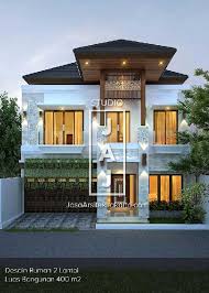Kumpulan gambar denah rumah plus tempat usaha. Desain Rumah 2 Lantai Luas 400m2 Bp Dede Di Jakarta Jasa Arsitek Jakarta