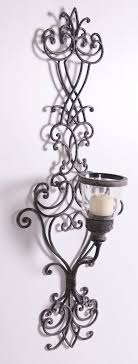 Next day delivery & free returns available. Venetian Antellini Vintage Wrought Iron Wall Sconce With Glass Candle Holder Amazon Co Uk Kitchen Iron Wall Sconces Copper Wall Sconce Candle Wall Sconces