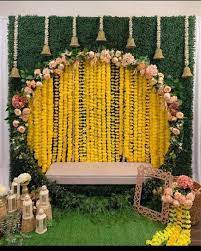 Wholesale Lot Artificial Yellow Marigold Flower Decor Garlands Etsy Wedding Backdrop Decorations Traditional Wedding Decor Wedding Stage Decorations