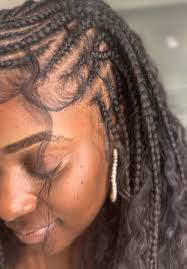 Tribal Braids w/ Partial Sew-in by: @simplyriaah & @ _k.monet #braids  #boxbraids #braidstyles #braidsatlanta #braidsatl #feedinbraids #feedins  #feedincornrows #at|feedinbraids #naturalhairdaily ...