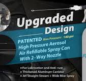 FIRSTINFO A1638 (3rd Gen) Patented Lightweight Max. Pressure 140psi / 620ml Thickened Aluminum Canister Refillable Aerosol Spray Can | Compressed Air ...