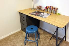 Image Result For Ikea Hilver Desk Hack Ikea Raskog Desk Desk Hacks