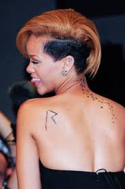 Her latest add to the tattoos collection is a tattoo that wrote in reverse so she can read it in the mirror. Rihanna Tattoos 10