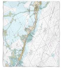 Fl Islamorada Fl Close Up Nautical Chart Blanket