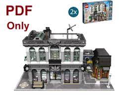 These are the instructions for building the lego advanced models brick bank that was released in 2016. Custom Modular Brick Bank Mit Kaffee Shop Fur Lego 10251 Pdf Bauanleitung Nur Ebay