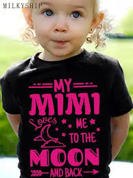 mimi moon back print short sleeve t shirt girls comfy