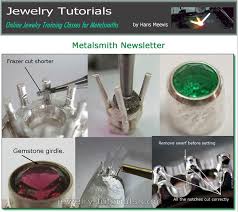 Metalsmith Newsletter Gem Setting Edition In This Edition Aspects Of Gemstone Setting Are Covered Jewelry Making Jewelry Education Jewelry Making Tutorials