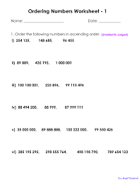 4th grade math ordering numbers worksheets steemit