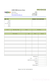 Lawn Care Invoice Template Invoice Template Lawn Care Lawn Care Business