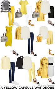 How To Wear Yellow Different Ways And Color Combinations Color Combinations For Clothes Capsule Wardrobe Color Combinations Yellow Blouse Outfit