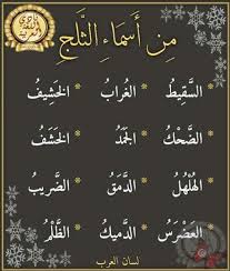 من أسماء الثلج Learn Arabic Language Learning Arabic Arabic Language