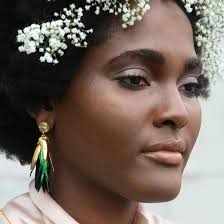 I Can See the Light- Mix Metal and Beetle Wing Earrings