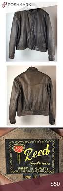 Vintage Reed Sportswear Mens Brown Leather Jacket A Really Cool Jacket With A Great Classic L Brown Leather Jacket Men Brown Leather Jacket Jackets Men Fashion