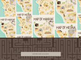 Map of Makkah & Medina Print Set | Set of 2 A3 Islamic Prints | Muslim Wall  Art | Minimalist Mosque Map | Hajj Umrah Gift | Digital Download - Etsy