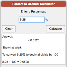 Convert A Percentage To A Decimal Free Online Percent To Decimal Conversion Calculator Change Percents Into Decima Fractions Decimals Simplest Form Fractions