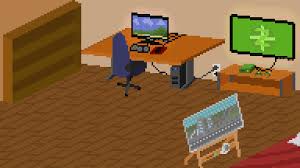 Here are only the best work desktop wallpapers. Pixel Art Office Desktop Wallpaper 16 9 By Miasma Geek
