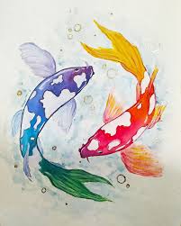 Watercolor Koi Fish Drawing Album On In 2020 Koi Fish Drawing Watercolor Koi Fish Watercolor Fish