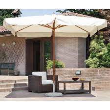 Parasol Centre Carre 3 X 3 M Coloris Bois Teck Polyester 230 Gr Cdiscount Jardin