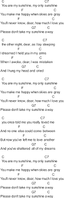 And you know what, this is just the tip of the iceberg. Lyrics Center You Are My Sunshine Lyrics And Chords Acoustic