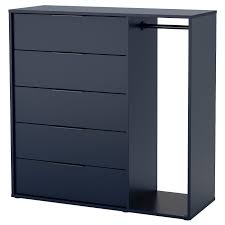 Nordmela Kommode Mit Kleiderstange Schwarzblau Ikea Deutschland Clothes Rail Ikea Chest Of Drawers Clothes Rail