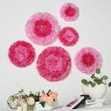 6 Multi Size Pack Carnation Pink Fushia 3d Wall Flowers Giant Tissue Paper Flowers 12 16 20 In 2021 Large Paper Flowers Tissue Paper Flowers Paper Flowers