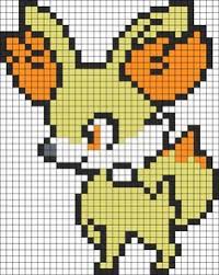 Fennekin Pokemon Kandi Pattern Pokemon Bead Pixel Art Pokemon Pokemon Cross Stitch