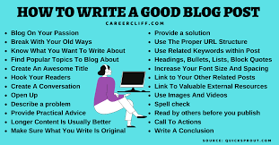 27 Tips On How To Write A Good Blog Post Everyday - Career Cliff