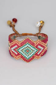 Bracelet Perles Rouges Rocky Be Dokuma Teknikleri Bracelet Perle Bracelet Miyuki Et Tissage De Perles Peyote