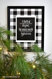 Black And White Buffalo Plaid Christmas Ornaments A Free Printable Becomes Wall Art With Meaning In This Black And White Buffalo Check C Buffalo Check Christmas Christmas Decorations Bedroom Christmas Wall Art