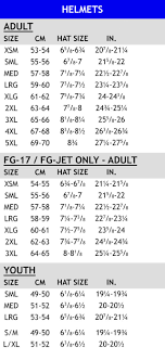 Helmet Size Chart Hjc Tripodmarket Com