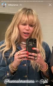 Miley cyrus faux hawk hairstyles and colors will surely tell you something to say. Miley Cyrus Channels Hannah Montana With A New Blonde Hairdo And Bangs