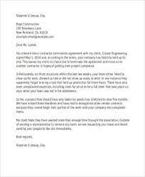 The form specifies that both the parties have agreed to terminate the rental contract and that the tenant has agreed to return the rented premise to the landlord, free of his goods, by the agreed date. Free 5 Contractor Termination Letters In Pdf