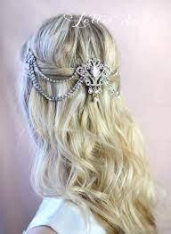 Wedding Hair Accessory Bridal Hair Comb Vintage Style Bridal Etsy Bridal Hair Comb Vintage Bridal Hair Bridal Hair Chain