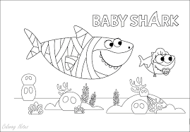 31 baby shark coloring pages to print and color. 11 Baby Shark Coloring Pages Free Printable For Kids Easy And Funny Coloring Pages For Kids Free Printable