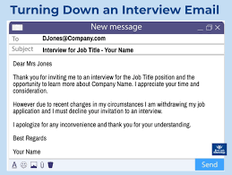 They require providing information about you and some working materials in a special form. Turning Down A Job Interview What To Say And Do