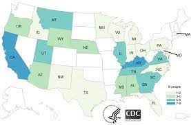 The source of infections is still unknown. Map Of Reported Cases Outbreak Of Salmonella Infections Linked To Backyard Poultry May 2020 Salmonella Cdc