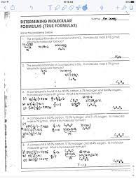 7) a compound with an empirical formula of c4h4o and a molar mass of 136 grams. Determining Molecular Formula Worksheet Promotiontablecovers