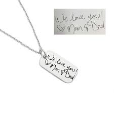 Personalized Handwriting Necklace Rectangle Handwritten Note Etsy Handwriting Gifts Handwriting Jewelry Handwriting Necklace