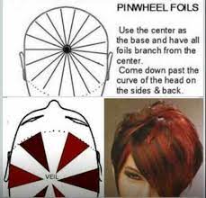 Pin Wheel Foils Hair Color Placement Pinwheel Hair Color Hair Color Techniques