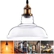 Industrial Pendant Lamp Vintage Chandelier Ceiling Light Fixture Pendant Glass 637509417826 Ebay Glass Light Fixture Clear Glass Pendant Light Chandelier Ceiling Lights