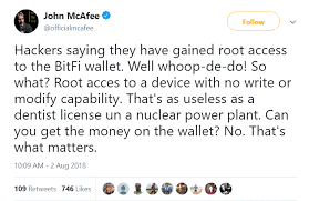 Eccentric antivirus software pioneer hanged himself in jail cell after mcafee had praised conditions at the prison where he was being held in spain, though his twitter. Unhackable Crypto Wallet Apparently Hacked Twitter War Underway
