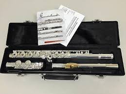 New Gemeinhardt 3o Silver Plated Flute Gold Lip Open Hole