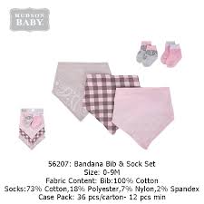 Hudson Baby Bandana Bib Socks Set 5 Pack 56207 Shopee Malaysia